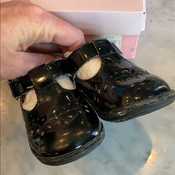 Angel Baby Black Patent Shoes Size 4 - Picture 3 of 3